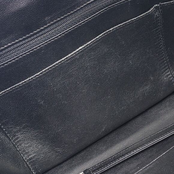 Authentic CHANEL CC Logo Caviar Quilted Duffle Travel Bag Boston Bag Bowler - Picture 7 of 12